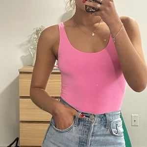 Pink cotton bodysuit